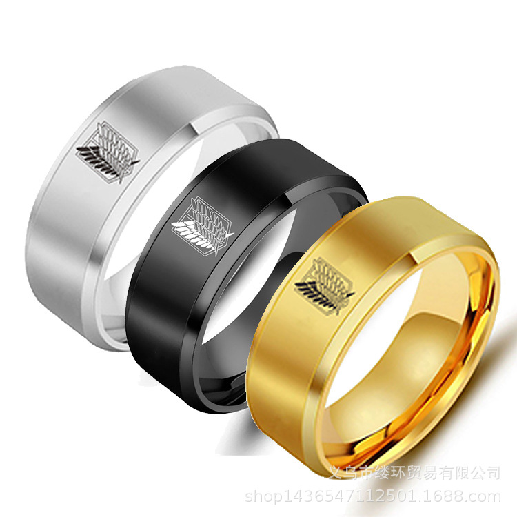 5 colors Attack on Titan Black - Initial Ring Custom review and price