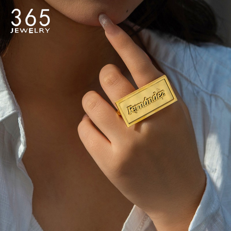 Fashion Custom Name Rings Stai - Initial Ring Custom review and price