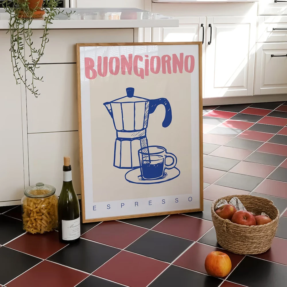 Modern Coffee Espresso Wall Ar - Custom Map Poster review and price