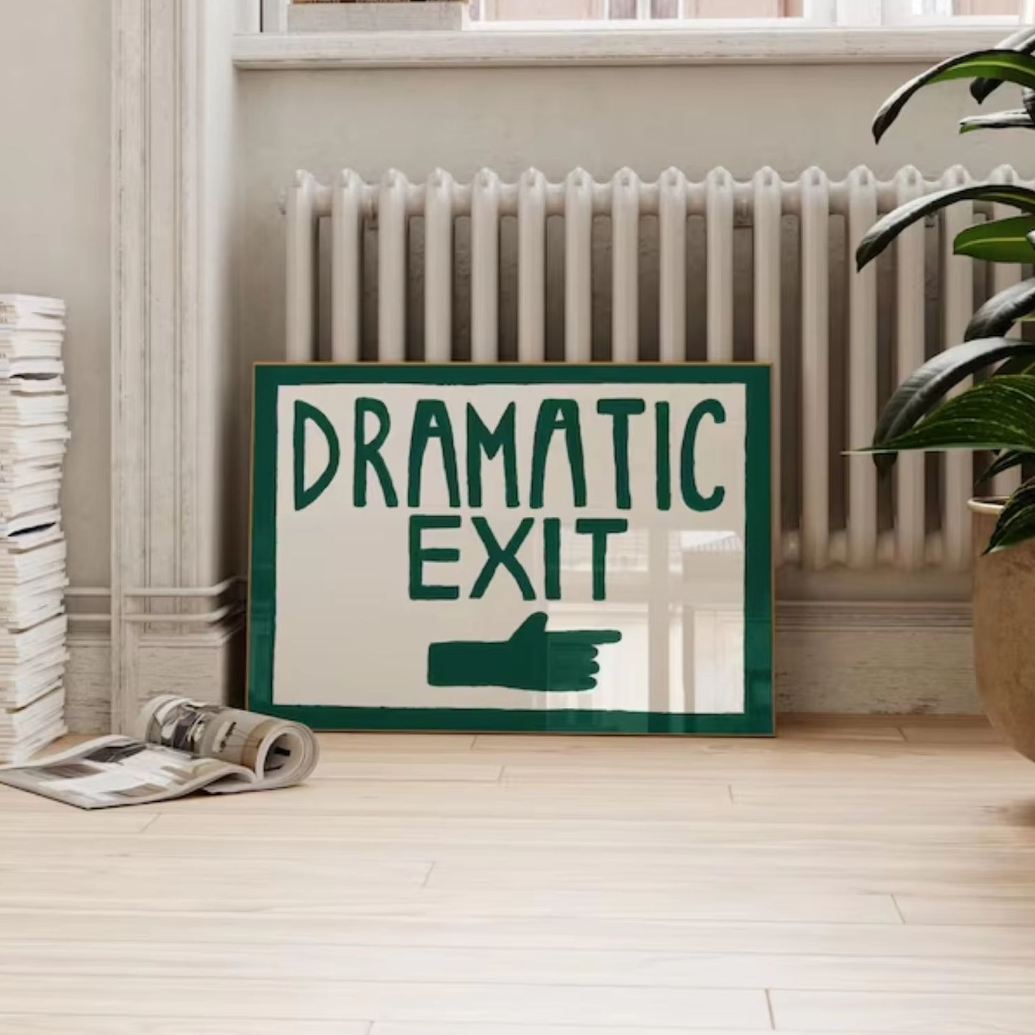 Funny Hallway Print Dark Green - Custom Map Poster review and price
