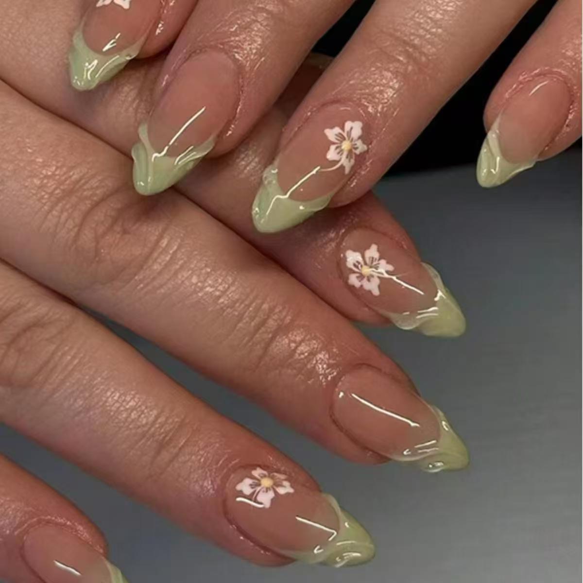 24pcs Simple Green French Fake - Pressed Flower Art review and price