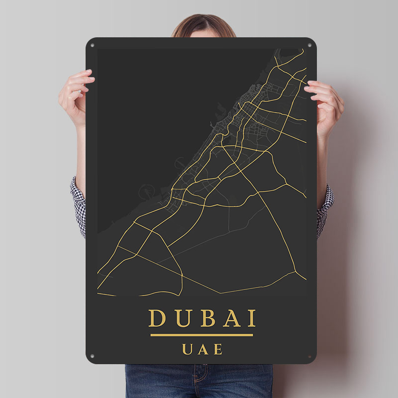 Dubai UAE Map Art Printed Post - Custom Map Poster review and price