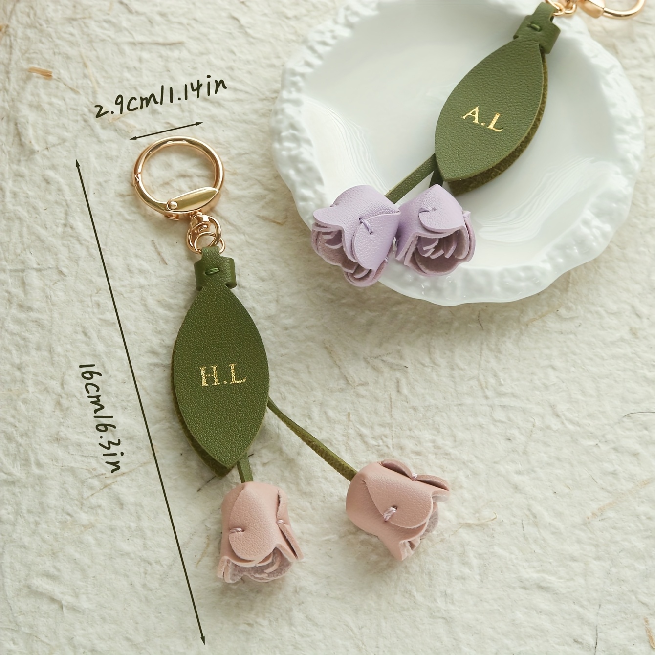 Customized Initals Leather Tul - Monogram Keychain Leather review and price