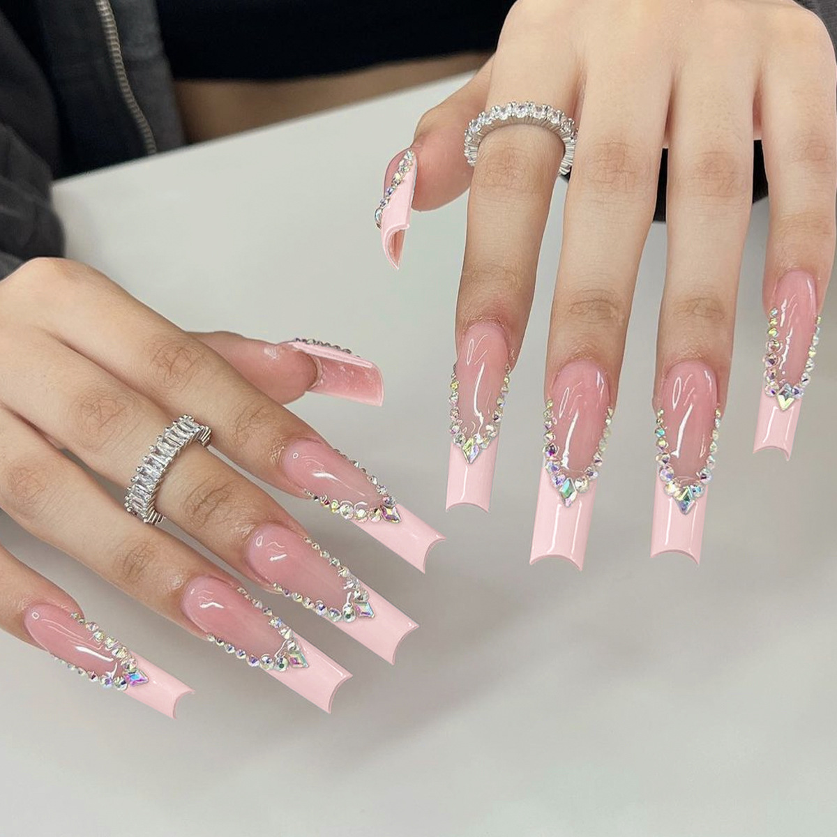 24pcs Long Ballet False Nails  - Pressed Flower Art review and price