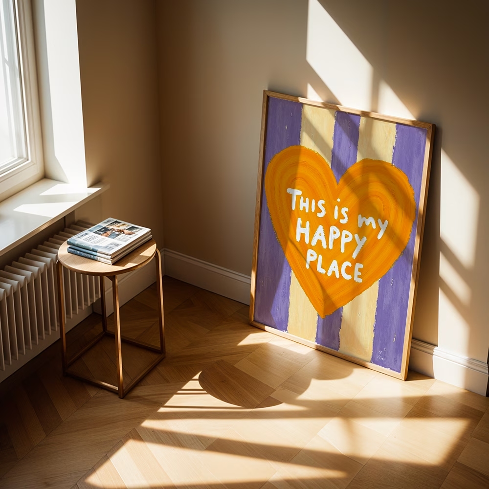 Modern,Retro This Is My Happy  - Custom Map Poster review and price