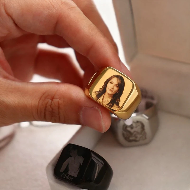 Stainless Steel Jewelry anillo - Initial Ring Custom review and price