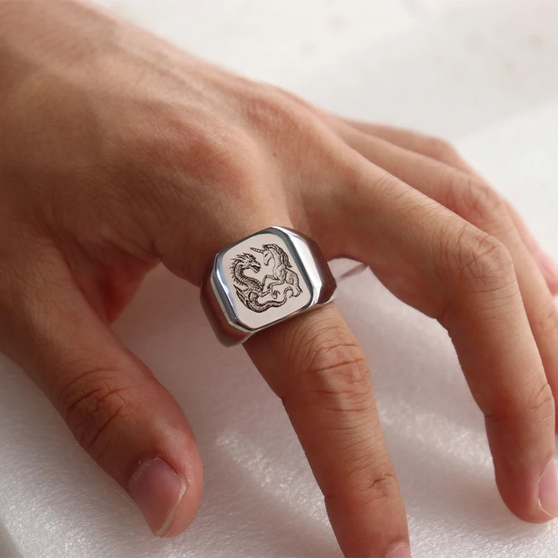 Stainless Steel Jewelry anillo - Initial Ring Custom review and price
